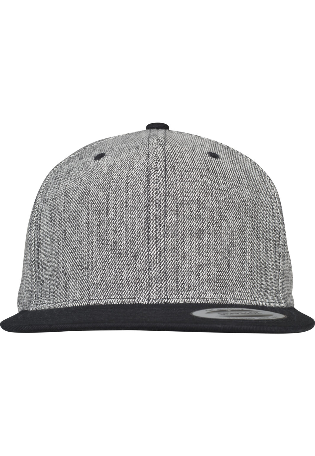 Melange Solid Snapback Black Melange/Black