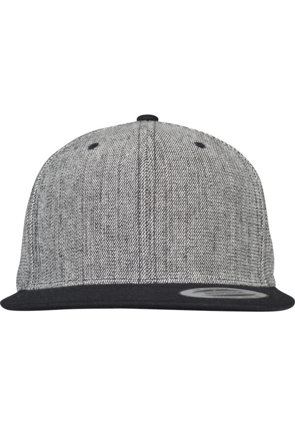 Melange Solid Snapback Black Melange/Black