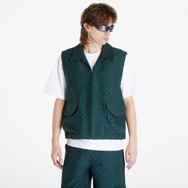 Mellény Daily Paper Benji Monogram Vest Pine Green XS-alacsony-ár