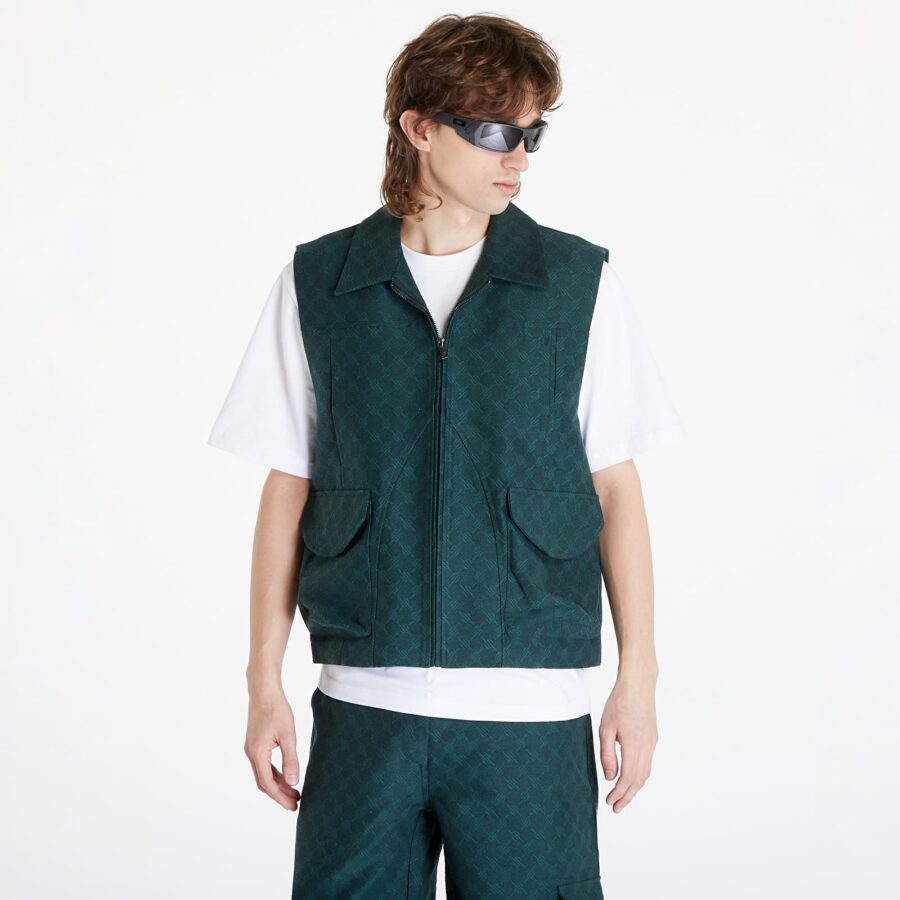 Mellény Daily Paper Benji Monogram Vest Pine Green XS-alacsony-ár