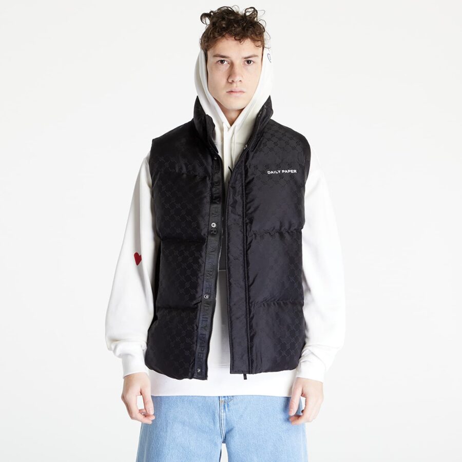 Mellény Daily Paper Pondo Bodywarmer Monogram Black XL-alacsony-ár