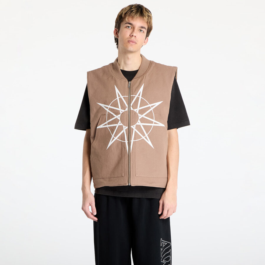 Mellény PLEASURES x Slipknot Goat Padded Vest Beige S-alacsony-ár