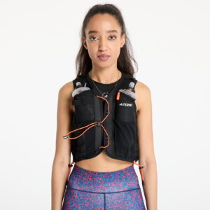 Mellény adidas Terrex Techrocktrail Running Vest 12L Black/ White/ Impact Orange M-alacsony-ár