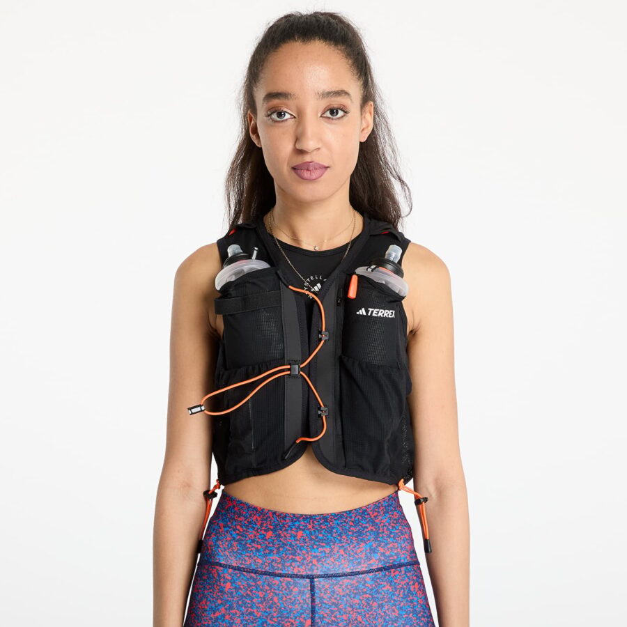 Mellény adidas Terrex Techrocktrail Running Vest 12L Black/ White/ Impact Orange M-alacsony-ár