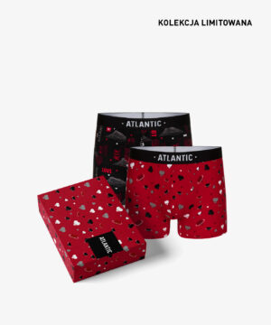 Men ́s boxers Love ATLANTIC 2Pack + gift box - black