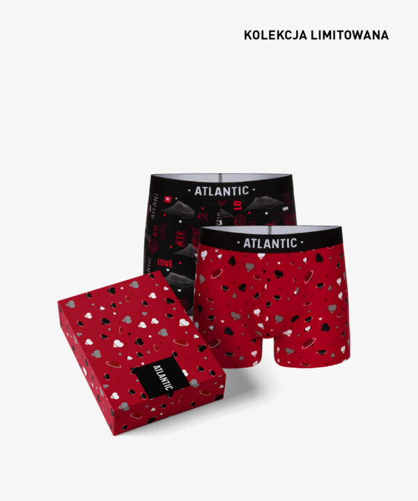 Men ́s boxers Love ATLANTIC 2Pack + gift box - black
