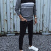 Men's sweater black-gray Dstreet