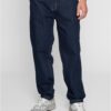 Men's 3D Embroidery Jeans Navy Blue