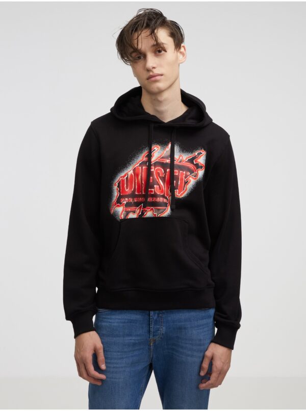 Men's Black Diesel Hoodie - Men's