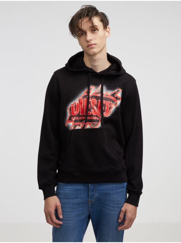 Men's Black Diesel Hoodie - Men's
