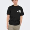 Men's Black Short Sleeve T-Shirt ONLY & SONS Pink Floyd - Men