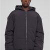 Men's Block Puffer Hooded Jacket Black