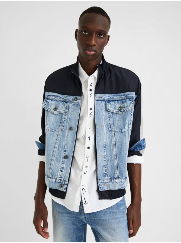 Men's Blue Desigual Rene Denim Jacket - Men