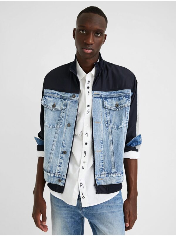 Men's Blue Desigual Rene Denim Jacket - Men