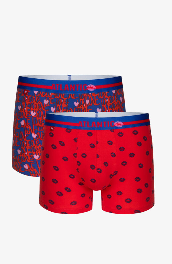 Men's Boxers ATLANTIC 2Pack - Blue/Red