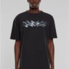 Men's Cagedchrome Acid Heavy Oversize T-Shirt - Black