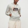 Men's Cream Hoodie Jack & Jones Map - Men's