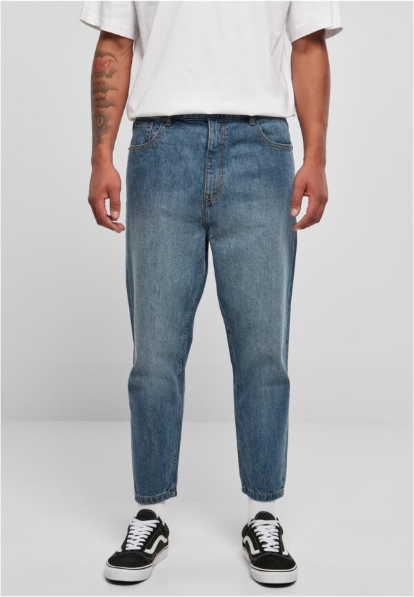 Men's Cropped Tapered Jeans Blue