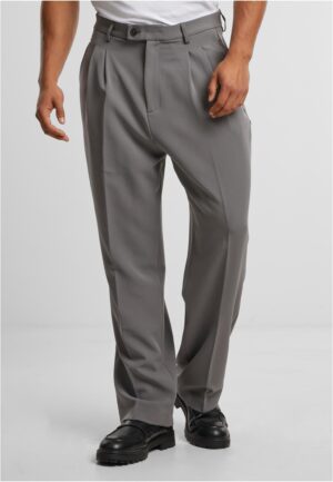 Men's Double Pleated Pants - Black