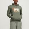 Men's Green Hoodie Jack & Jones Map - Men's