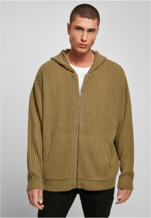 Men's Knitted Zip Hoody Olive