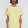Men's Long Shaped Turnup Tee T-Shirt - Yellow