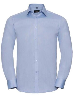 Men's Long Sleeve Herringbone Shirt Russell