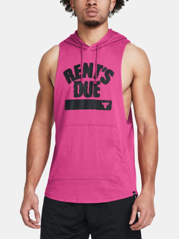 Men's Pink Under Armour UA Project Rock Rents Due SL Tank Top HD