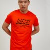 Men's Red T-Shirt Diesel Diegos - Men's