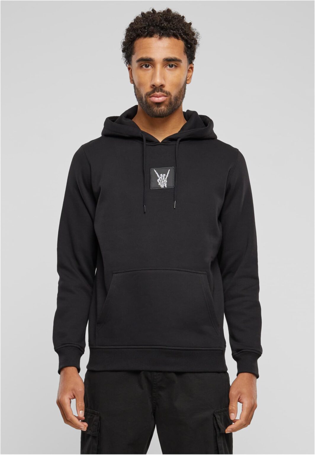 Men's Skelett Patch Hoody - black