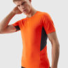 Men's Sports T-Shirt Slim Made of 4F Recycled Materials - Orange