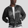 Men's Starter Jacket Satin College Black