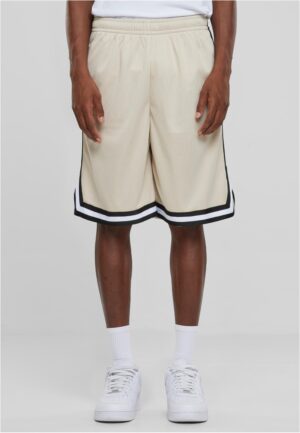 Men's Stripes Mesh Shorts - Beige/Black