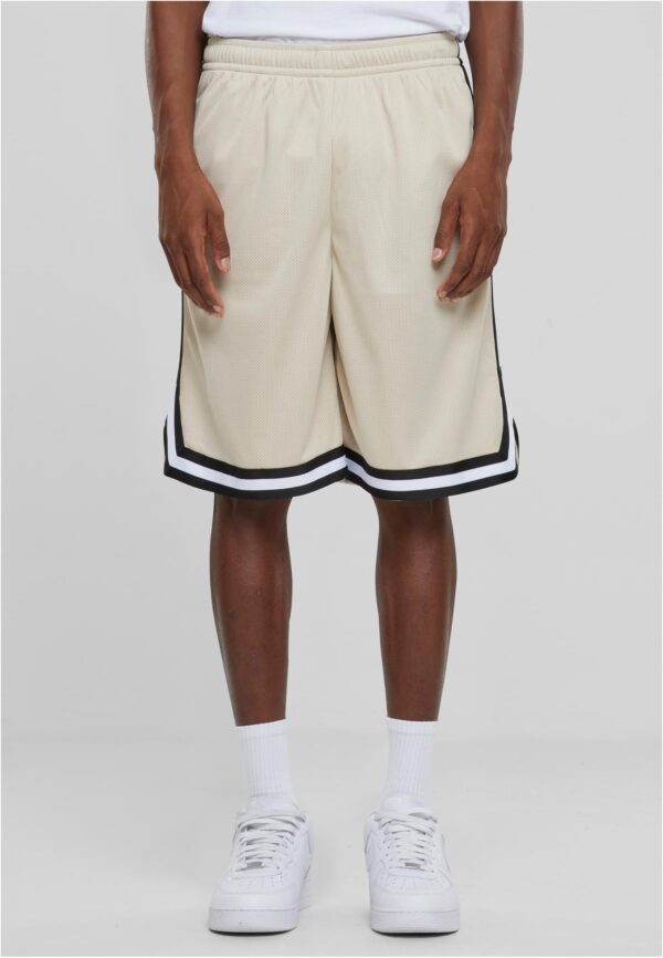 Men's Stripes Mesh Shorts - Beige/Black