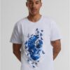 Men's T-shirt Butterfly Skull - white