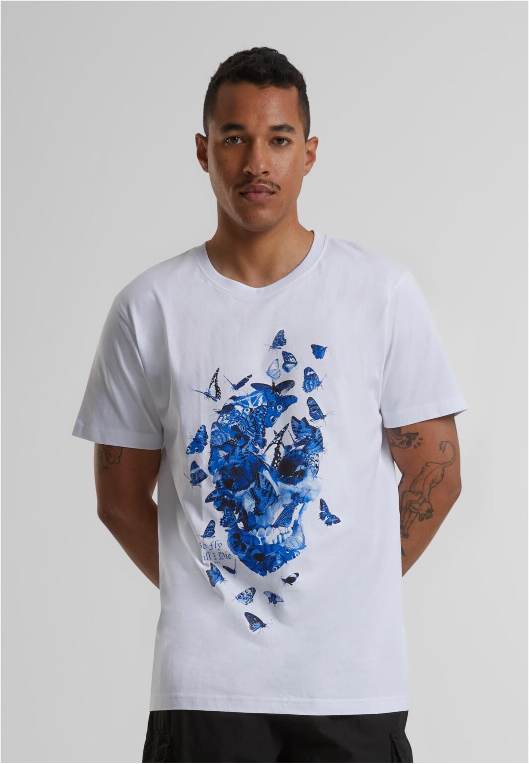 Men's T-shirt Butterfly Skull - white