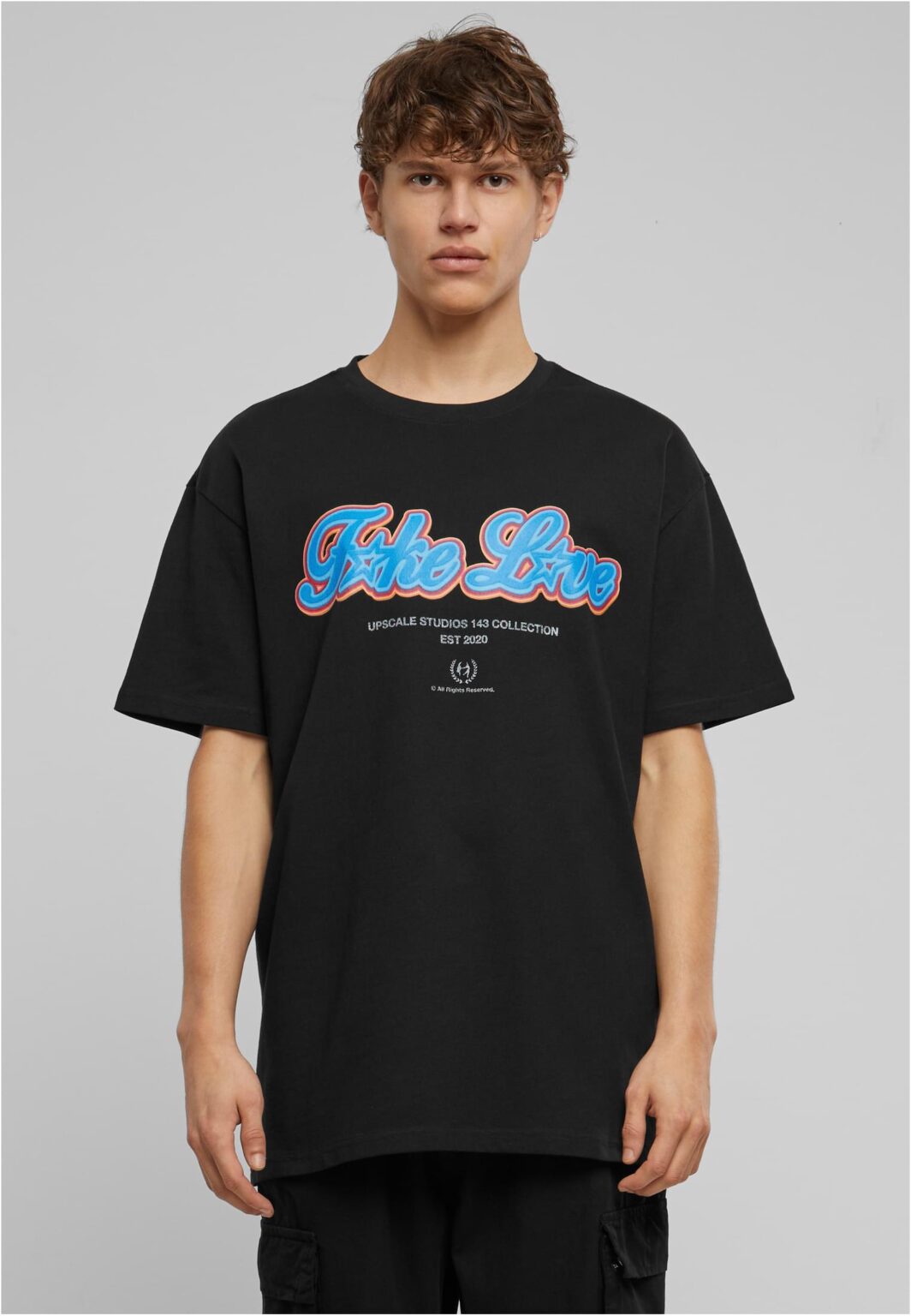 Men's T-shirt F*ke L*ve Heavy Oversize black