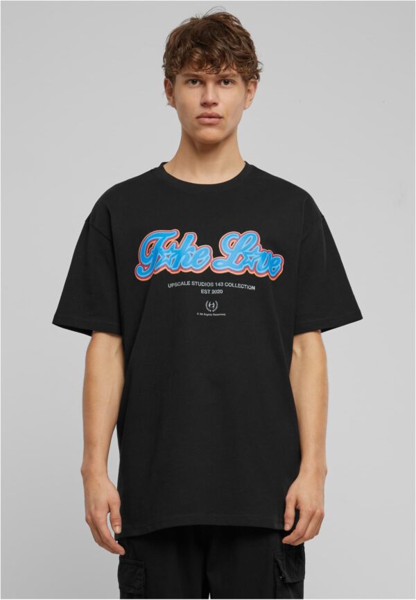 Men's T-shirt F*ke L*ve Heavy Oversize black