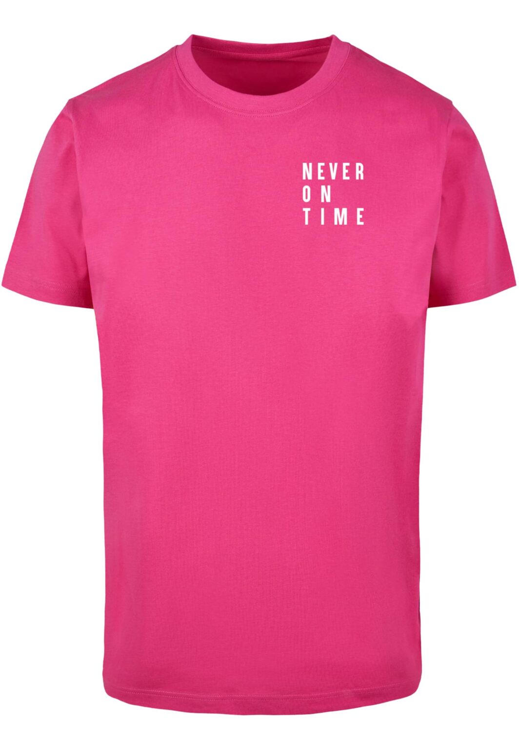 Men's T-shirt Never On Time pink