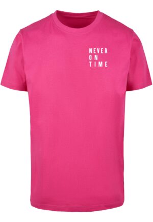 Men's T-shirt Never On Time pink