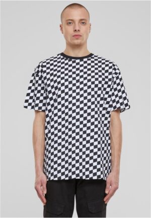 Men's T-shirt Oversized Check black/white
