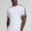 Men's T-shirt Oversized Stripes Mesh white