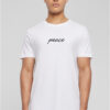 Men's T-shirt Peace Wording EMB white
