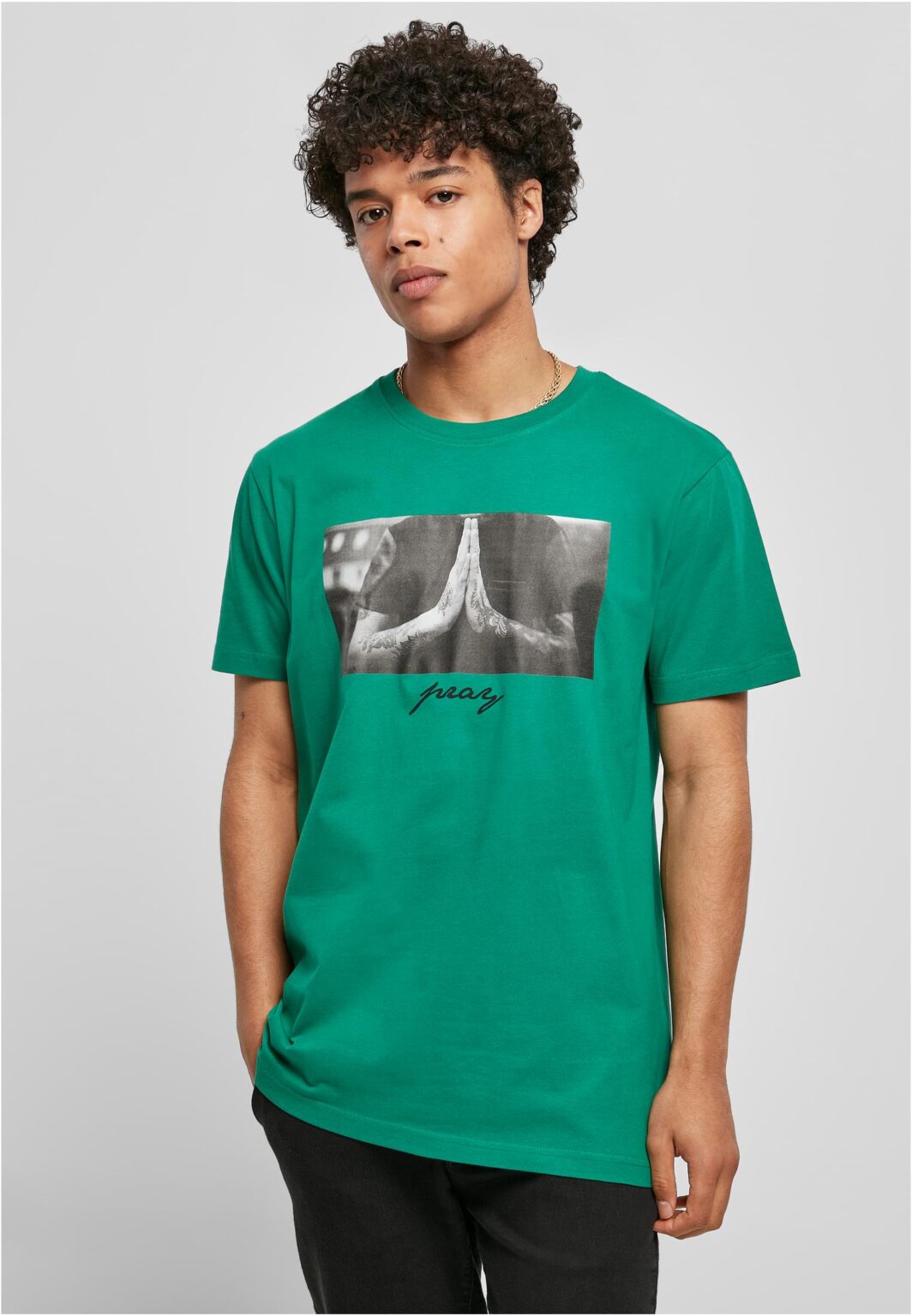 Men's T-shirt Pray - green