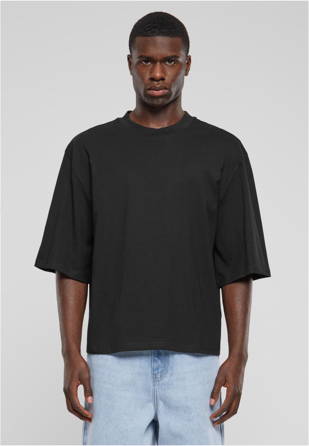 Men's T-shirt oversized Cropped black