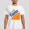 Men's T-shirt with Fanta logo white