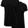 Men's T-shirts Pre-Pack Long Shaped Turnup 2-Pack black
