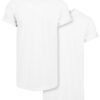 Men's T-shirts Pre-Pack Long Shaped Turnup 2-Pack white