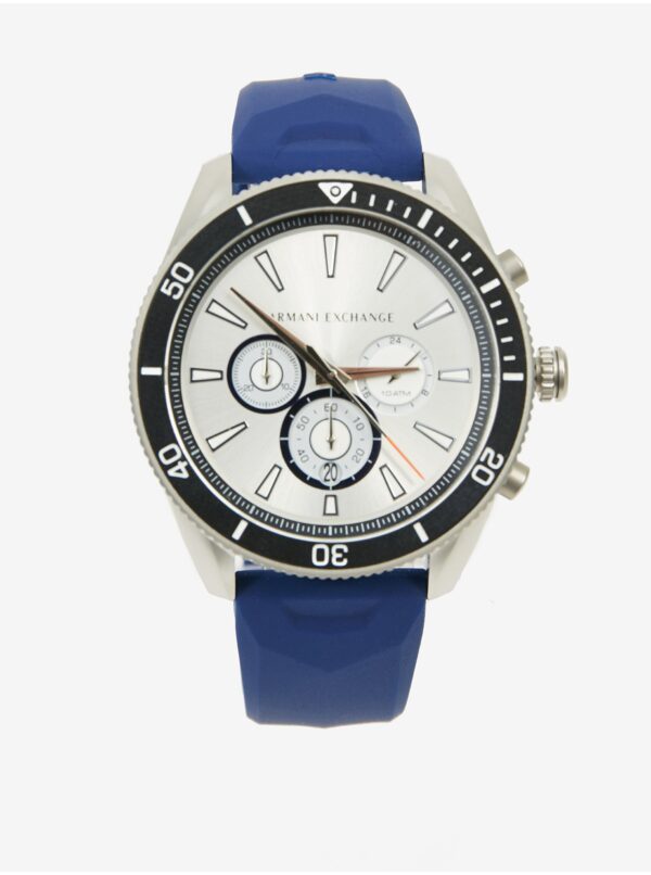 Men's Watch with Armani Exchange Blue Strap - Men's