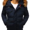 Men's Winter Quilted Dark Blue Jacket TX2525